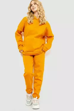 Спорт костюм женский на флисе, цвет горчичный, 214R0102-1