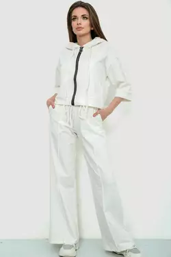 Спорт костюм женский двухнитка, цвет молочный, 102R5247