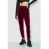 Спорт штаны женские велюровые, цвет бордовый, 244R5576