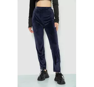 Спорт штаны женские велюровые, цвет темно-синий, 244R5576