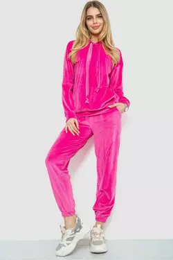 Спорт костюм женский велюровый, цвет розовый, 241R060